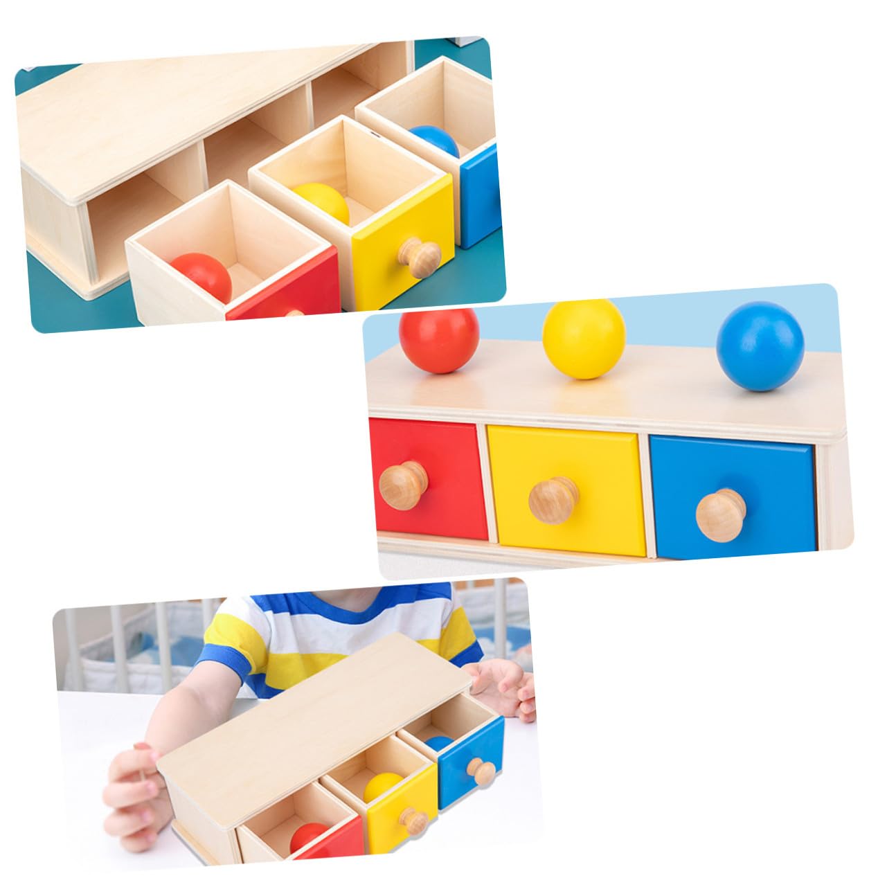 1pezzi Sfere Rotonde Tre Colori Giocattolo Educativo per Ragazzo Ragazza Ragazza Ausilio Didattico Genitore-Figlio Materiale Premium Resistente Pratico