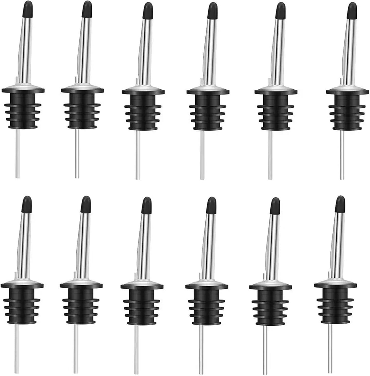 Liquor Pour Spout 30 PCS Speed Pourers With Caps Stainless Steel Liquor Pourer With Covers