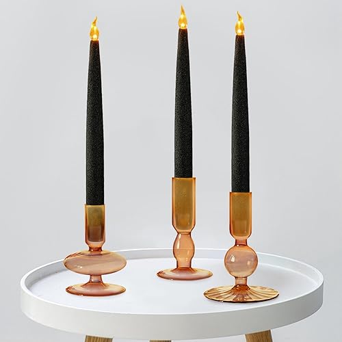Vista 53 de Furora Lighting - Velas largas LED sin llama, para ventana, a pilas, velas eléctricas con función de temporizador de 6 horas Oro 11.5