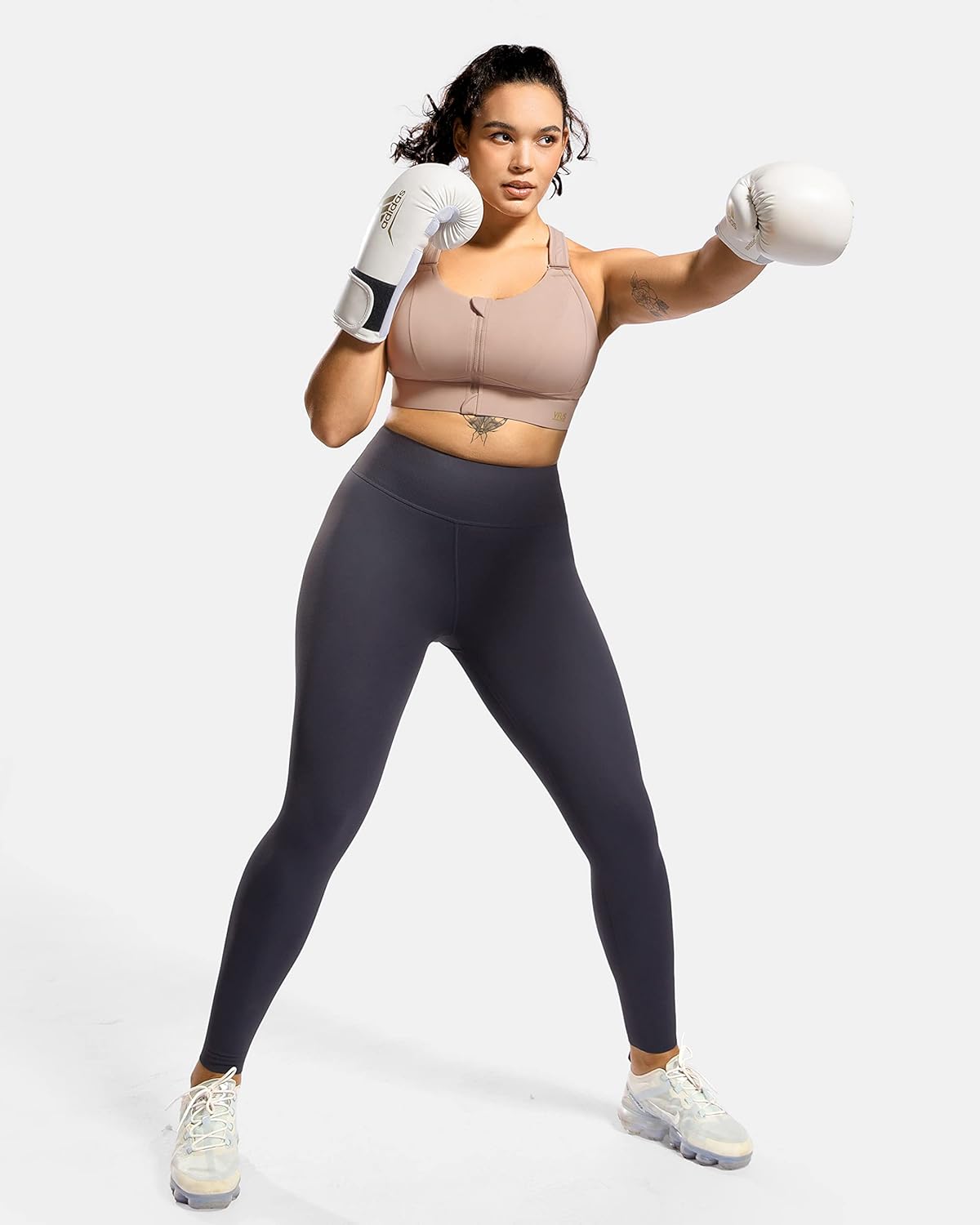 Zip Front Adjustable High Impact Sports Bras for Women Large Breasts Full Coverage Workout Running Removable Pads - Image 5