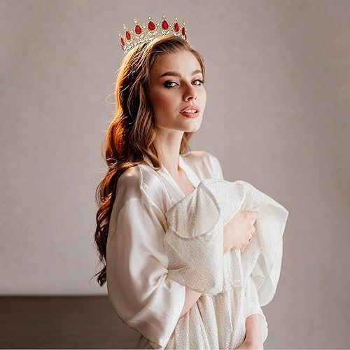 Miniatura 6 de Aprince Coronas de tiara para mujer, corona de cristal de reina, corazones, disfraz de fiesta, diadema de diamantes de imitación, accesorios