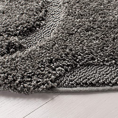 Image of Handwoven Microfibre 3D Rug for Living Room (Grey, 10 X 10 Feet (Round), Microfibre)