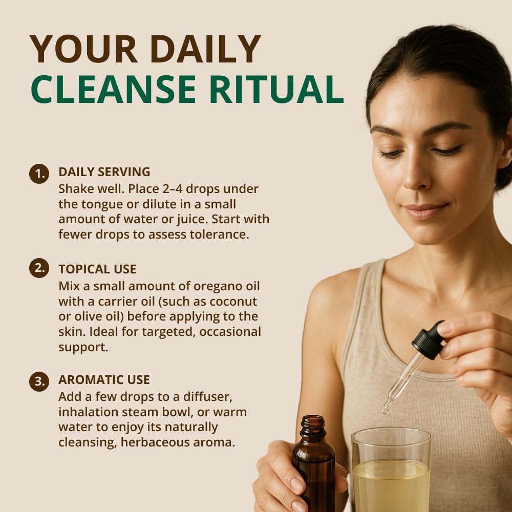 RejuveNaturals Oil of Oregano, USDA Organic - 1 fl oz (30ml Liquid) Wild, Mediterranean Oregano Oil. Concentrated Immune Support Drops. Gluten Free, Vegan & Non-GMO. Min 77% Carvacrol - Image 3