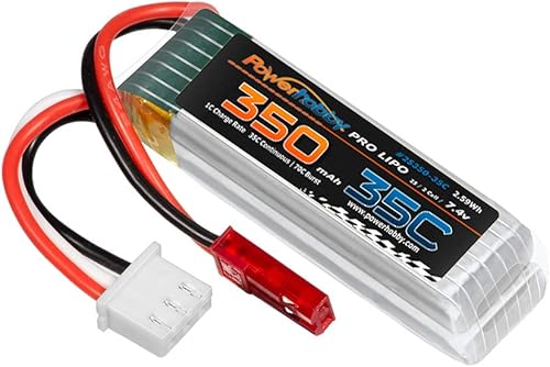 Miniatura 2 de Powerhobby 2S 7.4V 350MAh 35C Lipo Batería Carisma MSA 1E GT24 Rock Crawler