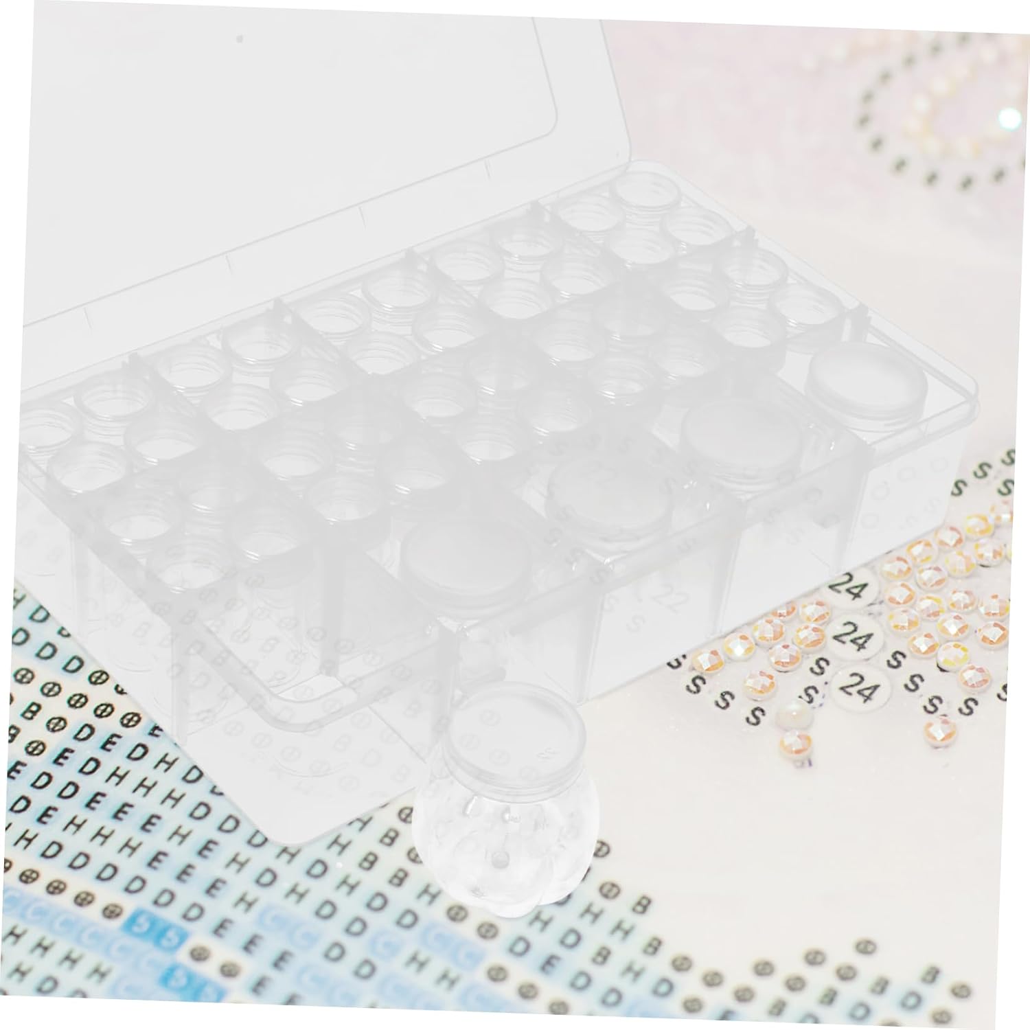Plastic Bead Organizer Box for Crafters, 45 Grids with Dividers