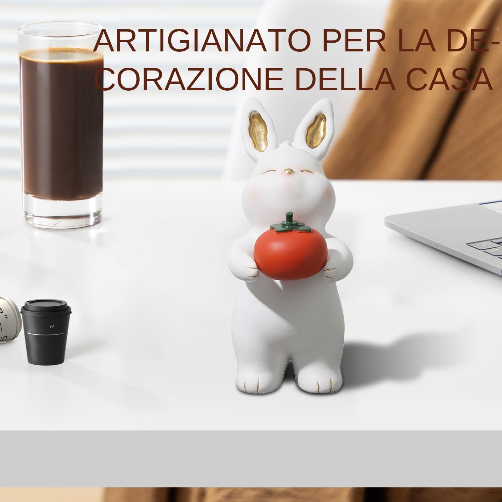 Statuetta Del Coniglietto Figurina Carina Animale Decorazione Per Scrivania