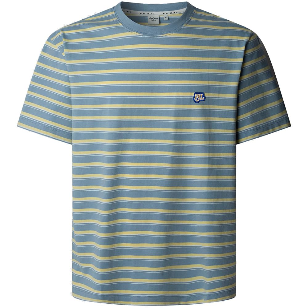 Pepe Jeans Men's Blue(Soho Blue) Tark Tee T-Shirt, M