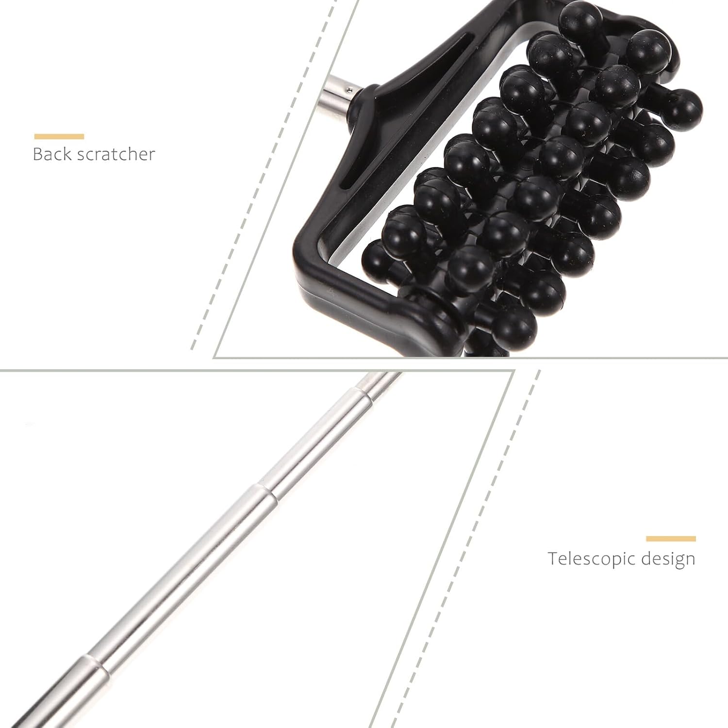 3Pcs Rolling Wheel Massage Stick Back Scratcher for Itch Relief and Muscle Tension Handle with Comfortable Grip Portable Massage Roller Tool for Full Back Reach Random Color