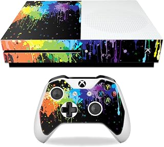 MightySkins Skin Compatible with Microsoft Xbox One S - Splatter | Protective, Durable, and Unique Vinyl Decal wrap Cover | Easy to Apply, Remove, and Change Styles | Made in The USA