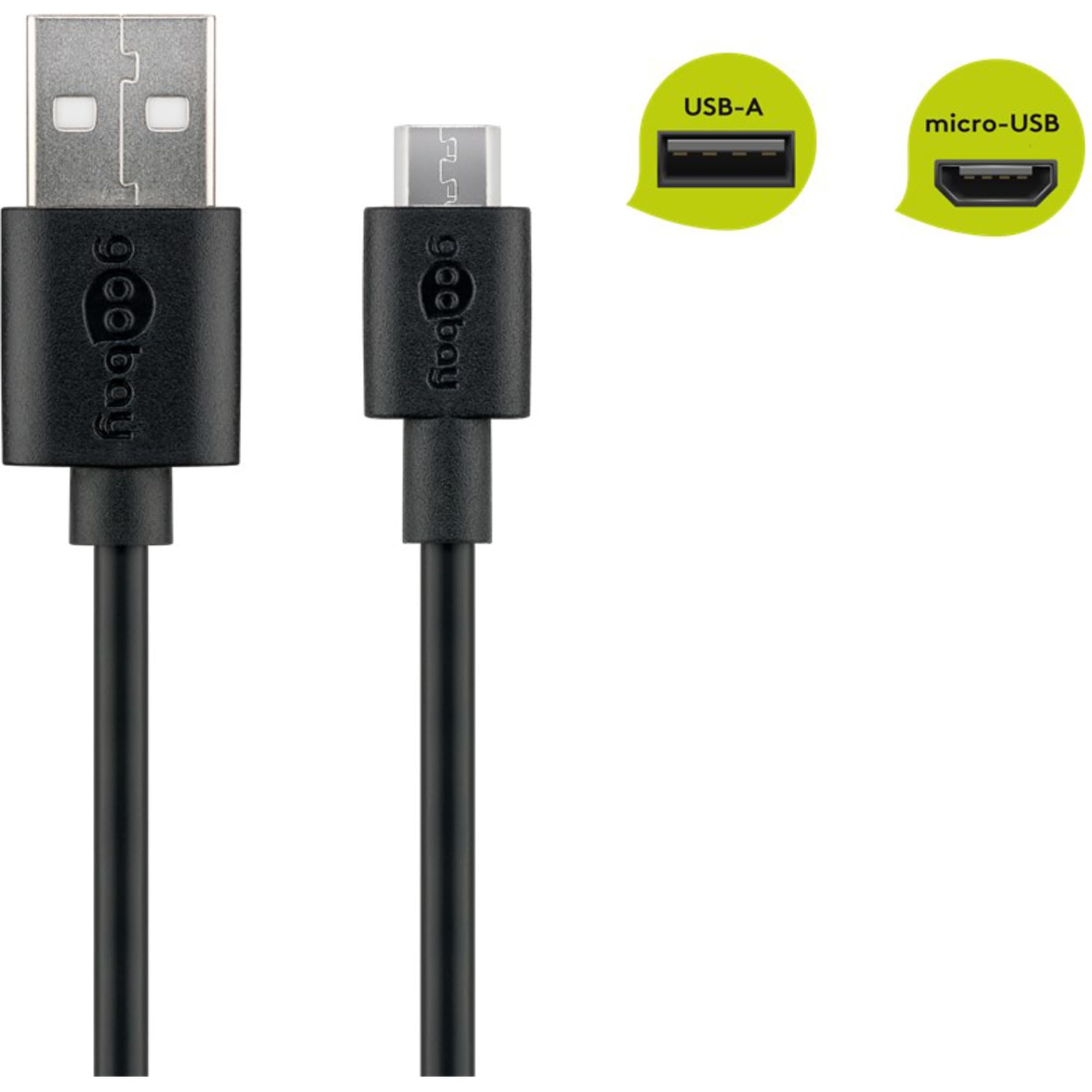 goobay Cavo di ricarica e sincronizzazione micro USB per