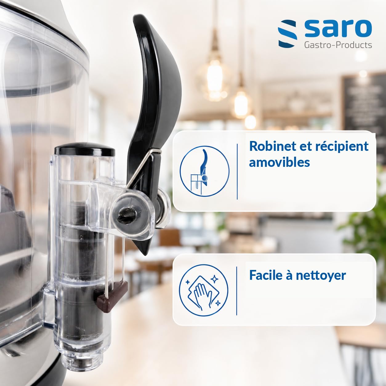 Saro 175-1145 Chocolatière Nina Noir, 1100 W, 5 liters