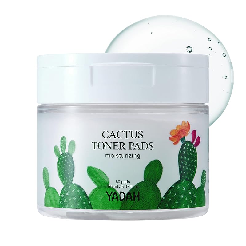 YADAH Discos de Algodão com Tônico de Cacto, 60 unidades, 150 mL
