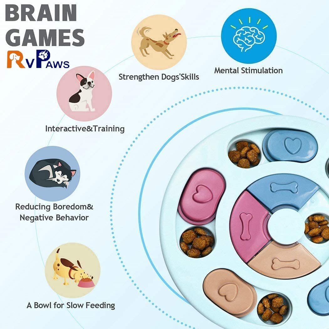 Pups&Pets Dogs Food Puzzle Feeder Toys for IQ Training & Mental Enrichment | Treat Dispenser Toy for Pets (Design Round) Pups&Pets Dogs Food Puzzle Feeder Toys for IQ Training & Mental Enrichment | Treat Dispenser Toy for Pets (Design Round)