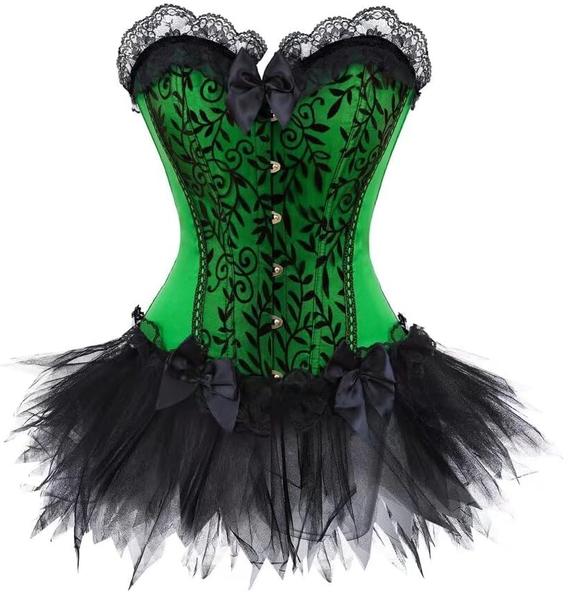 Corsets for Women Dress top Skirt Set Bustier Plus Size Lingerie renissance Costume Halloween
