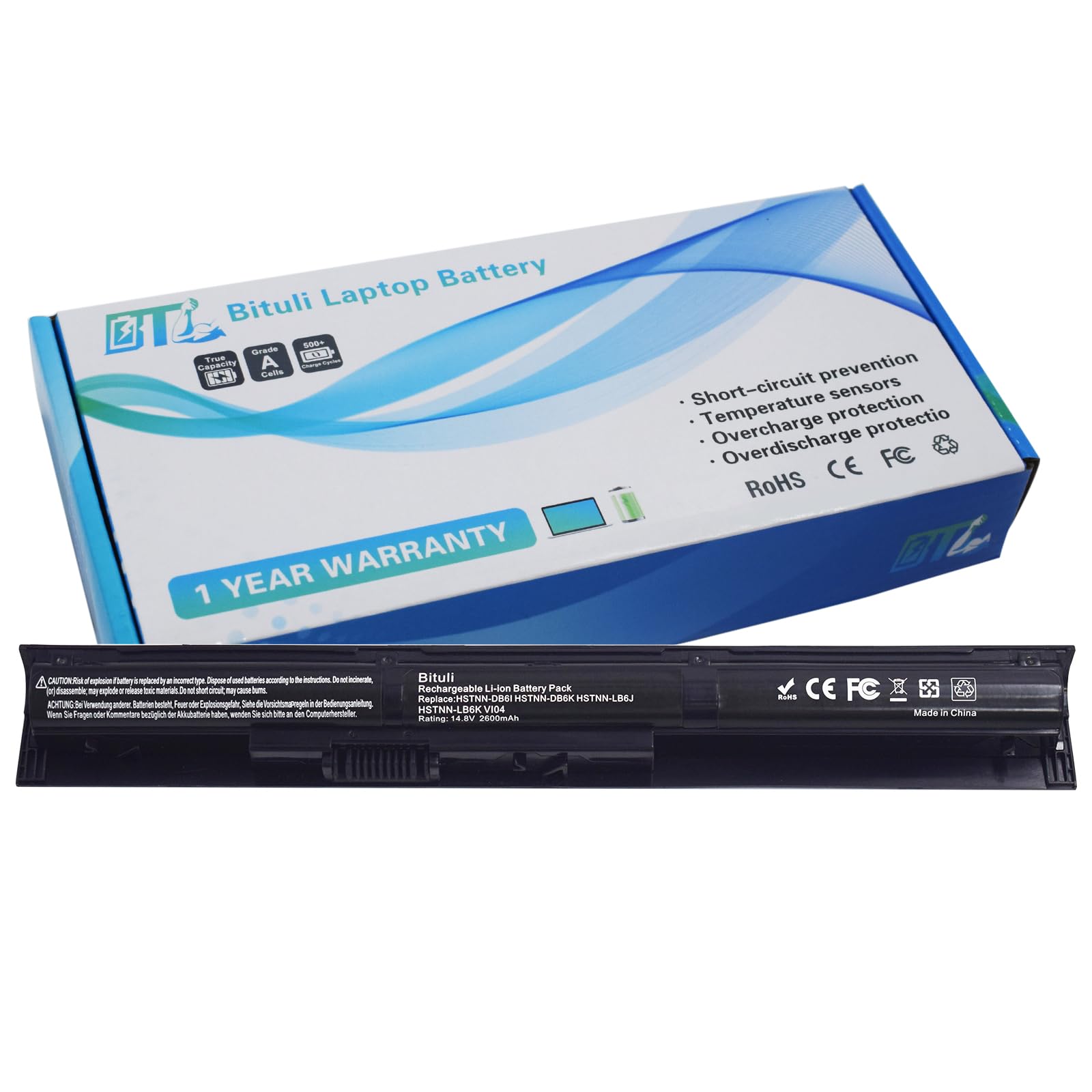 VI04 Battery for HP Spare 756743-001 756478-851 756744-001 756478-421 756478-422 VI04041 VI04XL VI04041-CL HSTNN-LB6I HSTNN-C82C ProBook 450 G2 Pavilion 15-P226NR 15-P213CL