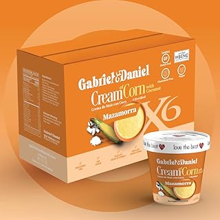 Gabriel & Daniel Gluten Free Instant Cream of Corn with Coconut – Non-GMO, Pure and Wholesome Hot Cereal – Creamy Texture with Mazamorra – Microwave Cup for a Nourishing and Easy Breakfast (Pack of 6)