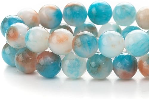 Miniatura 7 de Cuentas de piedras preciosas naturales para la fabricación de joyas, cuentas pulidas de jaspe imperial azul púrpura de 0.236 pulgadas, cuentas