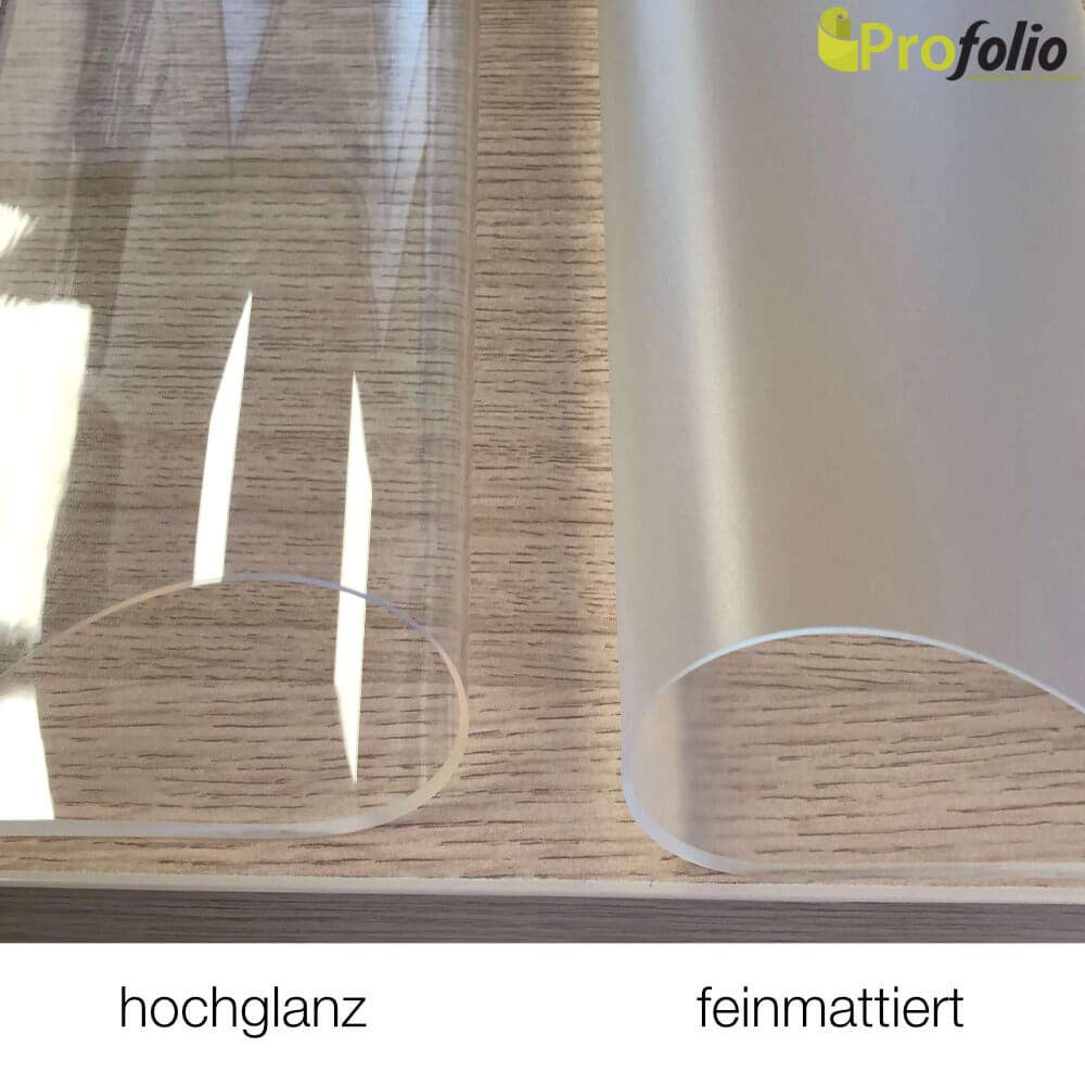 Profolio Pellicola da tavolo rettangolare e leggera trasparente con bordo a V smussato, tovaglia satinata fine come protezione senza bolle d'aria, pellicola da tavolo da 2 mm, 200 x 100 cm, dimensioni