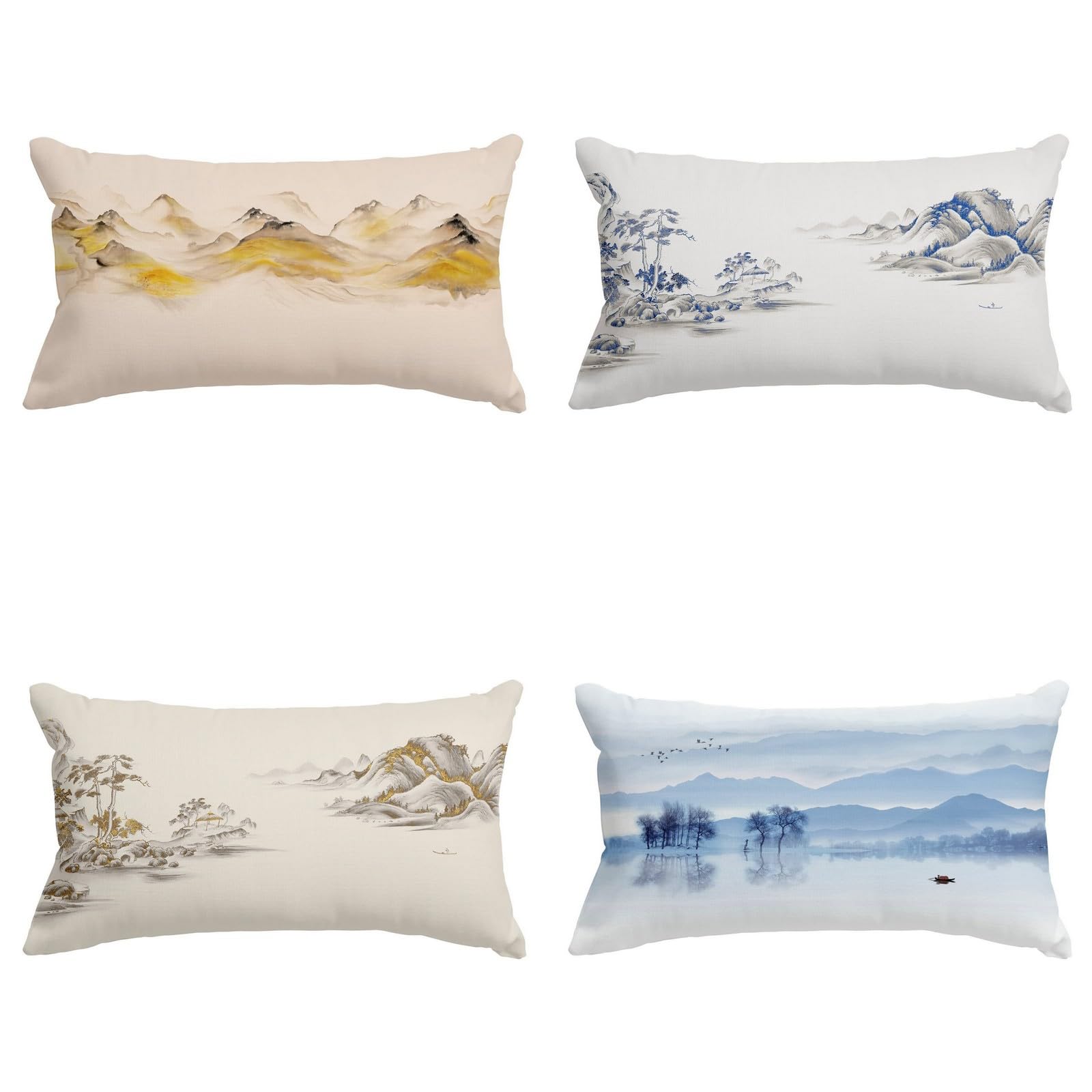 Housse coussin salon de jardin taie d'oreiller motif soie satin 50x75