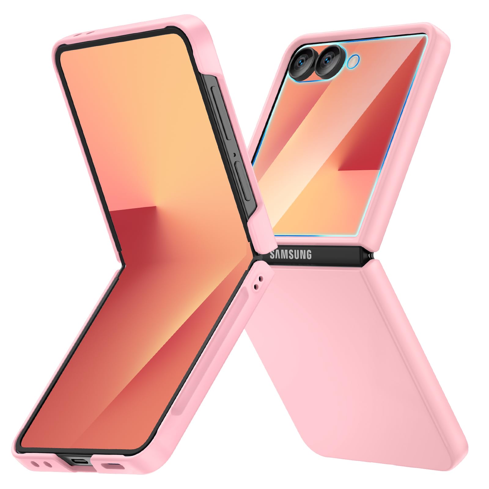 Ruky for Samsung Z Flip 7 Case, Full Body Hard PC Ultra Slim Anti-Scratches Shockproof Wireless Charging Protective Cover for Samsung Galaxy Z Flip 7,