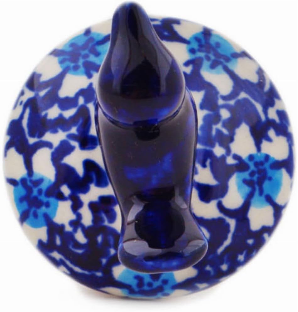 Polmedia Polish Pottery Bottle Stopper - Flowers On The Lake Pattern Handmade in Boleslawiec Poland + Certificate of Authenticity