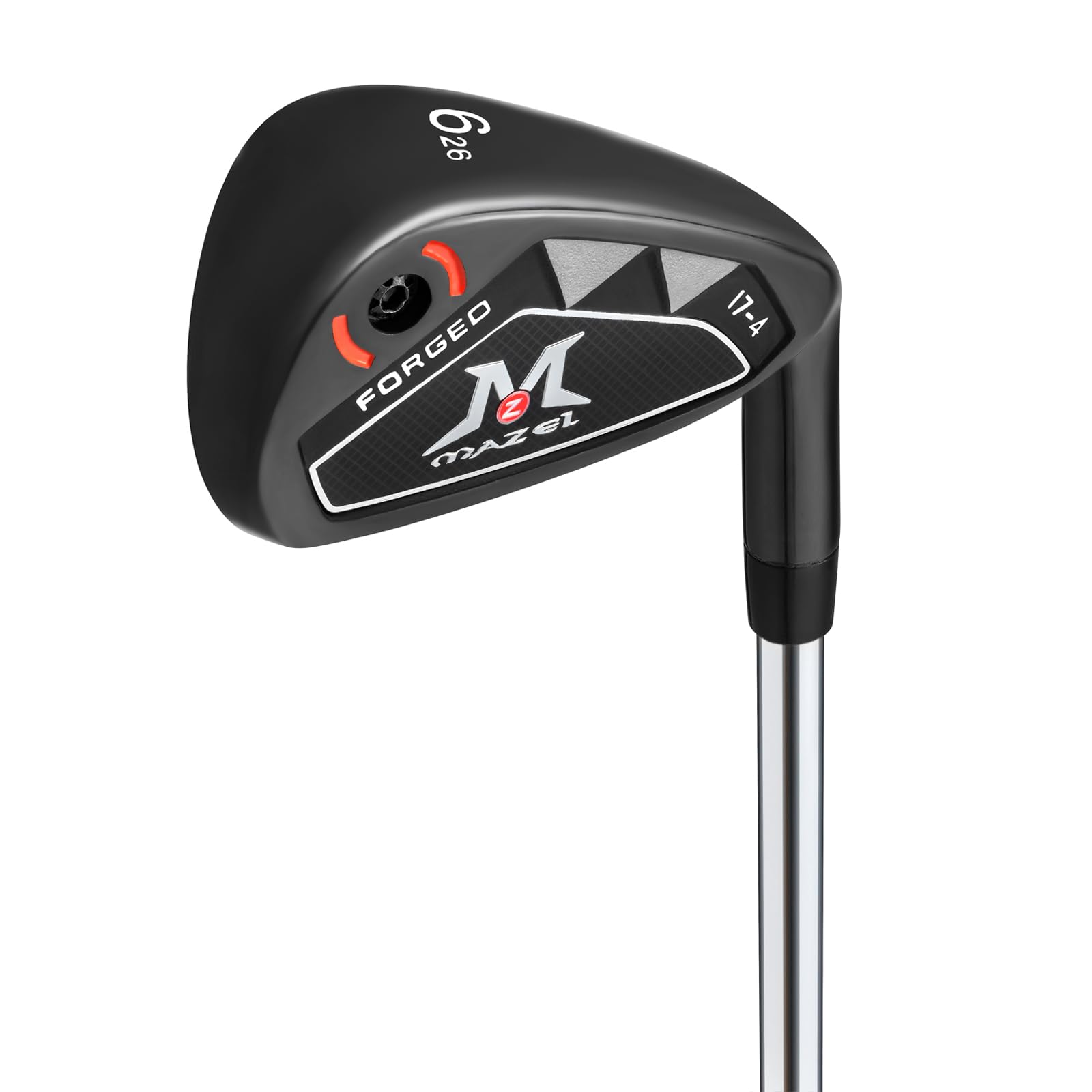 MAZEL WM-X4 Golf Forged Iron 3,4,5,6,7,8,9,P,S, Low COG and Wide Sole Single Golf Irons Help the Beginners to Maximize Accuracy&Distance (Black, 6 Iron,28°)
