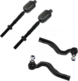 TRQ Front Inner and Outer Tie Rod Set 4 Piece Compatible with 1998-2003 Mercedes-Benz E320 2000-2002 E430