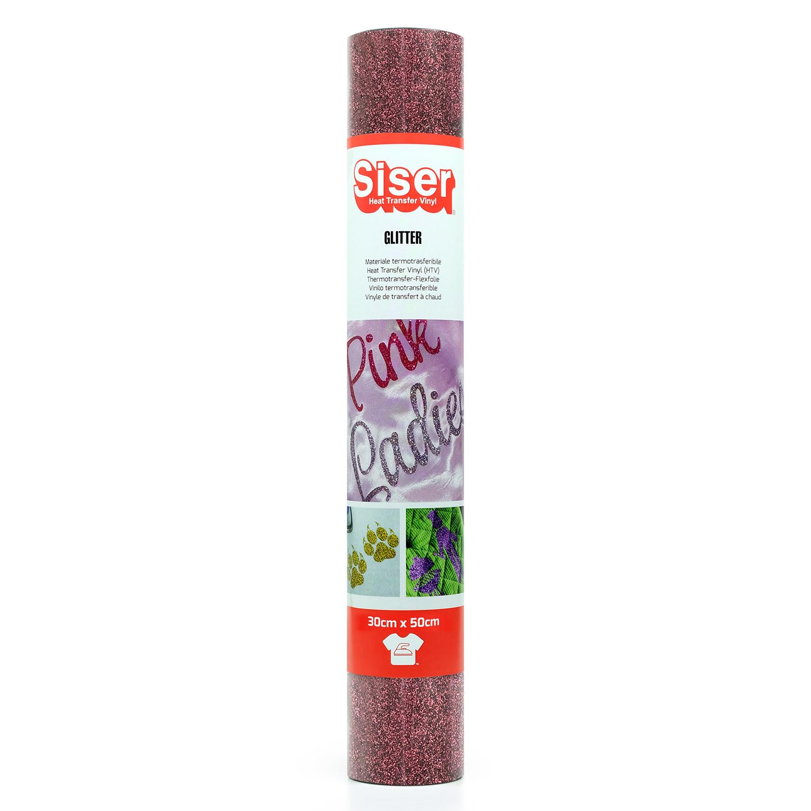 Siser® Glitter Burgundy Heat Transfer Vinyl 50 x 30 cm