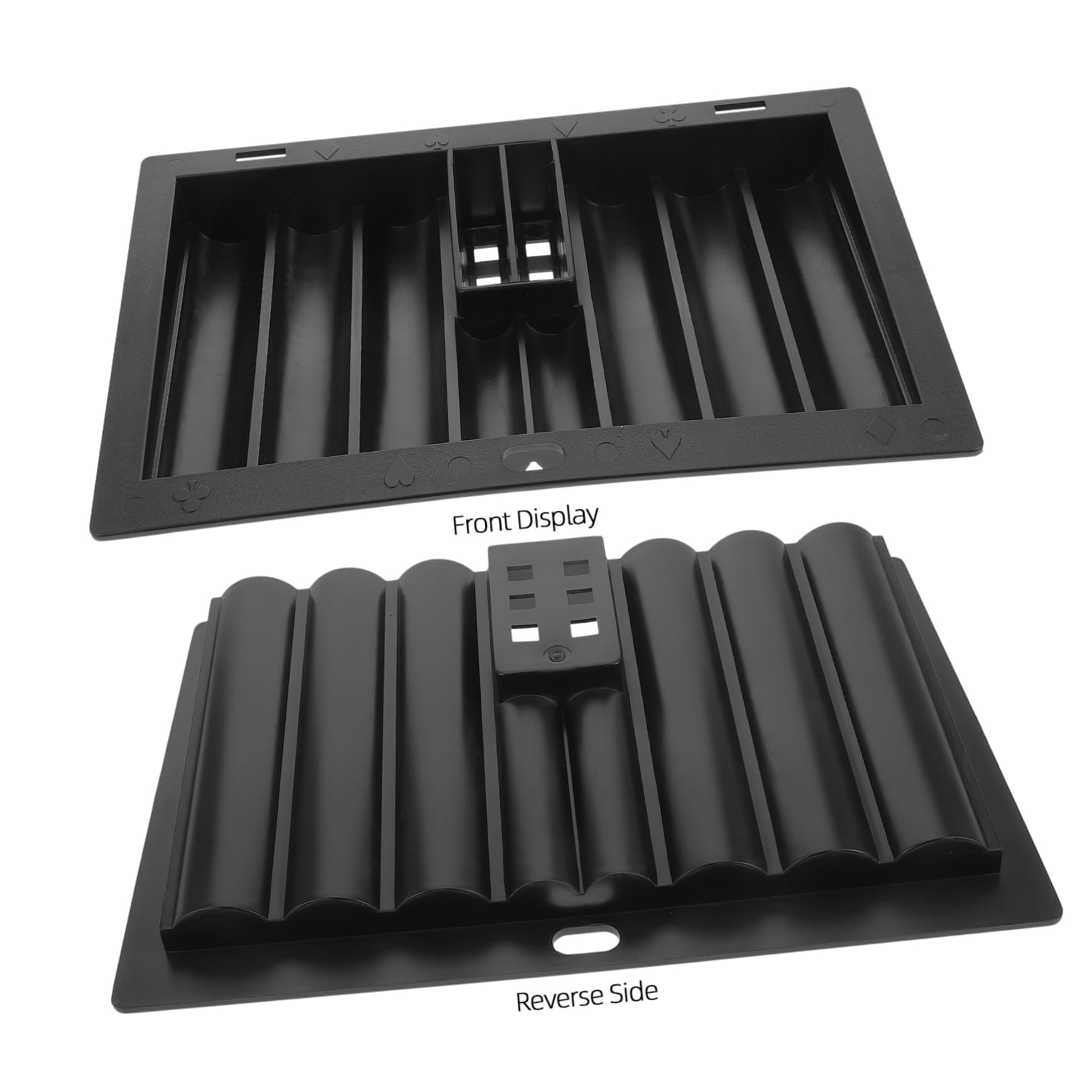ibasenice Vassoio Portatile per Fiches da Poker Scatola di Stoccaggio in Acrilico Organizer da Tavolo Porta Fiches Multifunzione Comodo per Uso Domestico e Giochi Vari