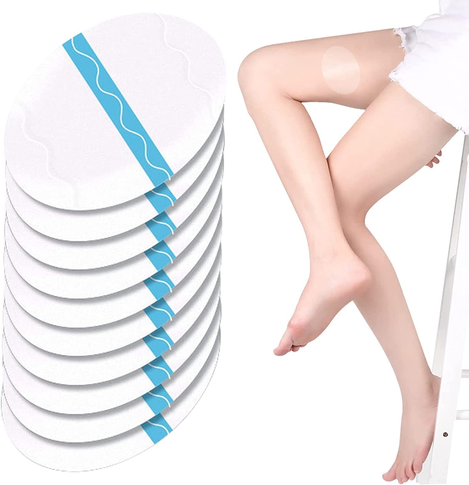 VYLORI 10 Pcs Anti-friction tape on inner thigh, Self-Adhesive Wear-Resistant Disposable Body Anti-Friction Pads, Invisible unisex outdoor rubbing patch for thighs
