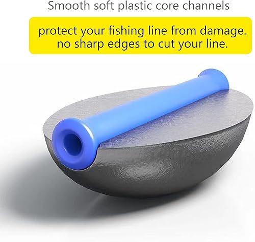 Miniatura 5 de Plomos de Pesca en Forma de Huevo, Surtido de Pesos de Plomo Forma Ovalada, Aparejos de Bala para Pesca de Lubina con Gusanos de Casting para Agua