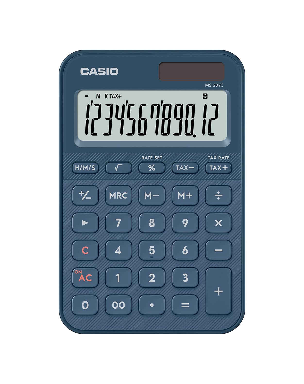 Casio MS-20YC Mini Desk Calculator Navy Blue MS-20YC-NY-W-EP CS62129