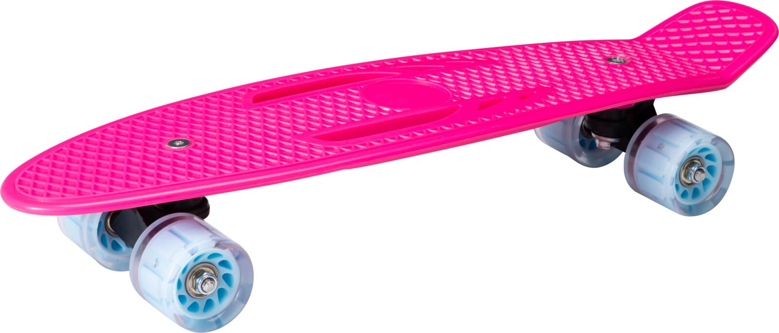 Envenzo Skateboard with LED Wheels, Cruiser Board for Kids and Beginners, Outdoor Street Skateboard, Pink, 56 x 10 x 10 cm