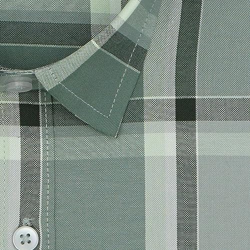 Image of GHPC 100% Cotton Checkered Half Sleeves Regular Fit Formal Shirt for Men