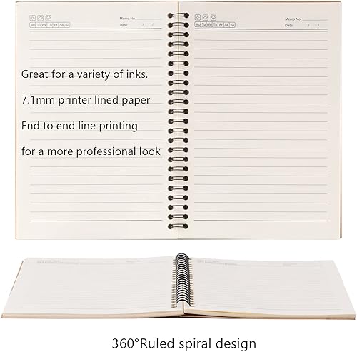 Miniatura 4 de Paquete de 48 cuadernos A5 en espiral a rayas universitarias a granel pulgadas de tapa dura cuadernos de papel kraft forrados de viaje bloc de notas