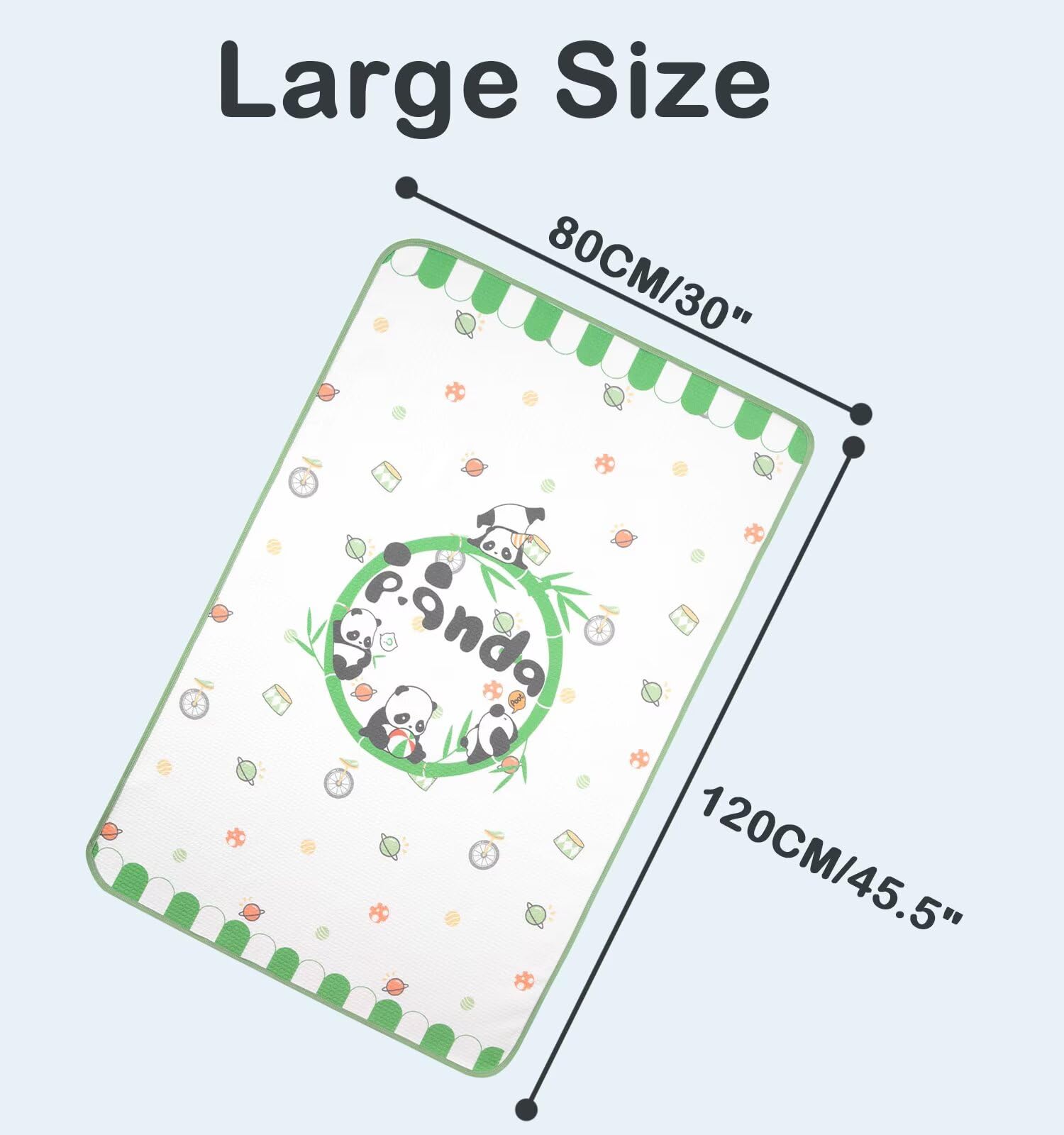 Landofgenie matelas à langer imperméable 80 x 120 cm lavable réutilisable surdimensionné adulte matelas à langer