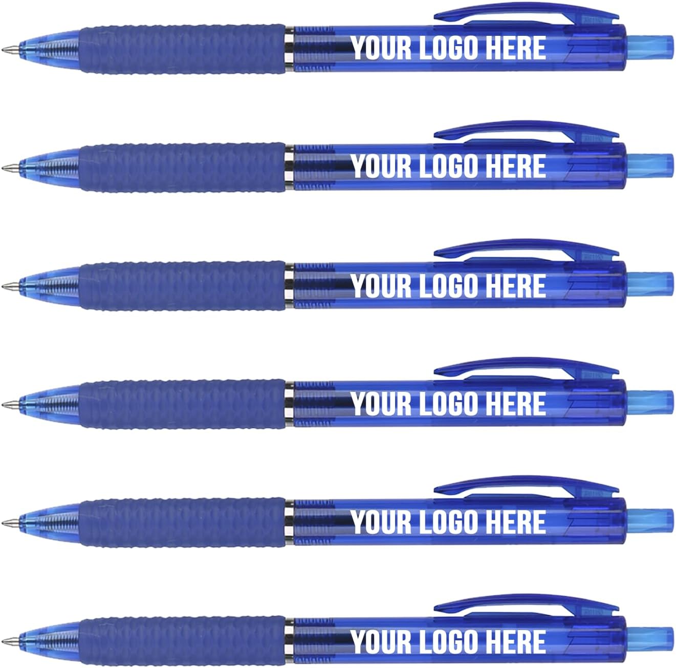 Custom Gel Plastic Pens Personalized Imprinted Gel Pens Customized Gel Pens. Custom Printed Name/Business/Event Information (Blue, 150 Count, Pack of 1)