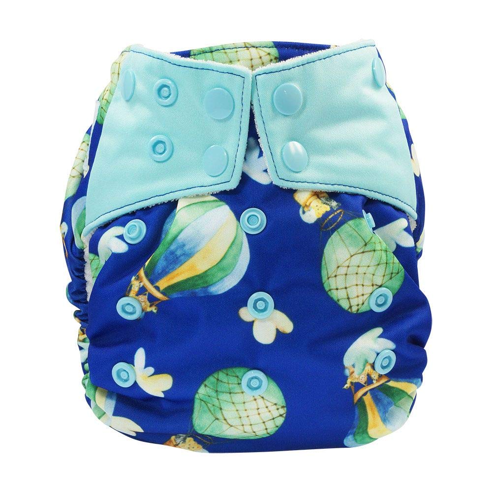 Blümchen All-in-One-Windel AIO Bambus SNAP (Ballon)