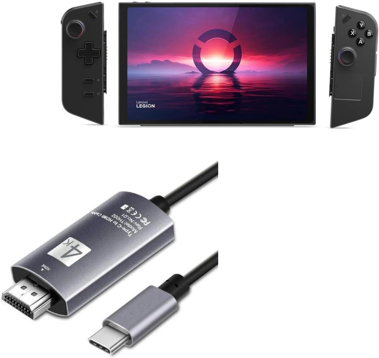 BoxWave Cable Compatible with Lenovo Legion Go - SmartDisplay Cable - USB Type-C to HDMI (6 ft), USB C/HDMI Cable - Jet Black