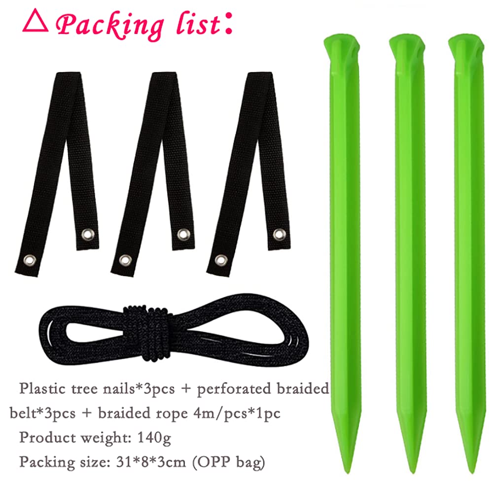 Kit De Piquets D'arbre, 3 Piquets Robustes De 30 Cm Avec 3 Sangles