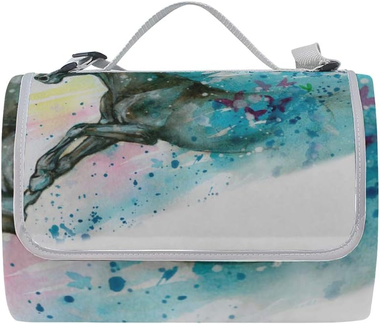 レジャーシート ギャロッピング馬 ピクニック 折りたたみ 撥水 アウトドア クッション マット コンパクト 花見 運動会 キャンプ