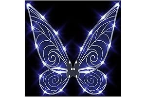 Light Up Grey Fairy Wings