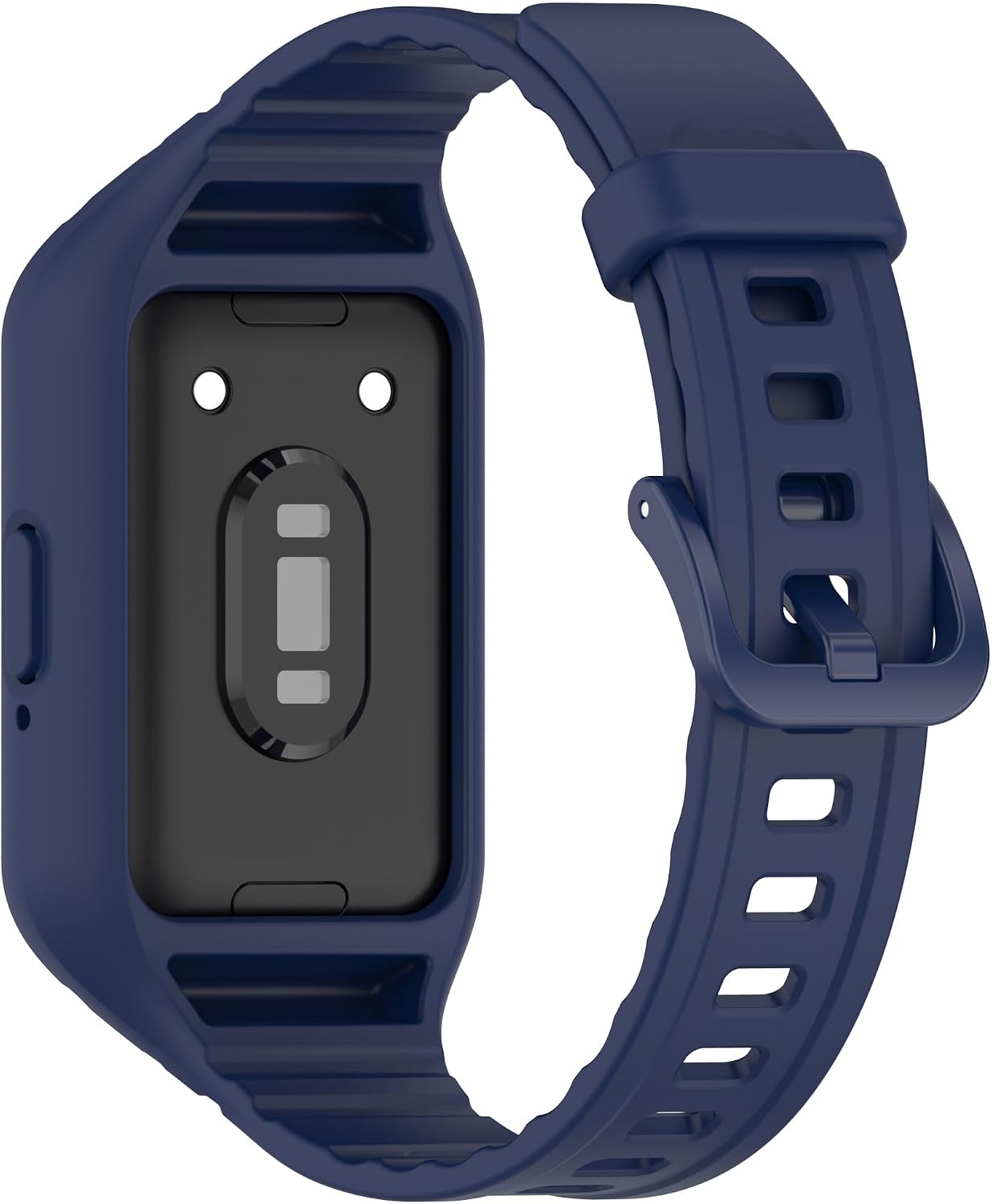 Senter Compatible with Galaxy FIT3 Rugged Bumper Case with Band, Sport Silicone Protective Case for Samsung Galaxy FIT 3（SM-R390） Smart Watch for Women Men