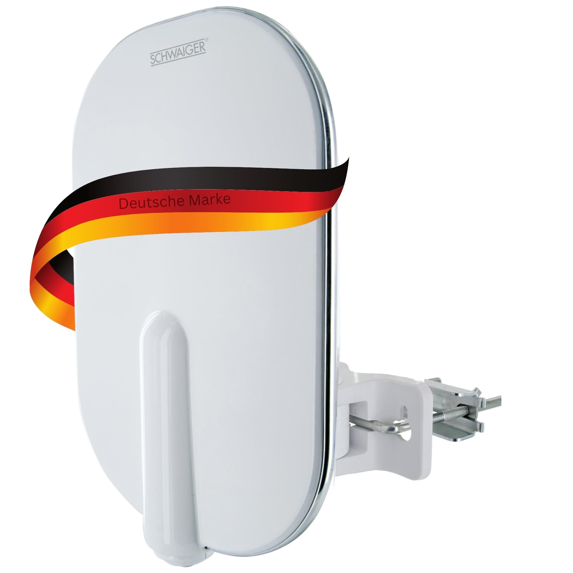SCHWAIGER 662245 Set di antenne da esterno attivo DVB-T2 ricevitore digitale terrestre amplificatore da esterno 50km portata 4K UHD LTE filtro