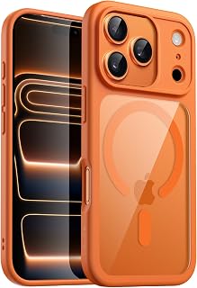 JETech Magnetische Hülle für iPhone 17 Pro, Orange