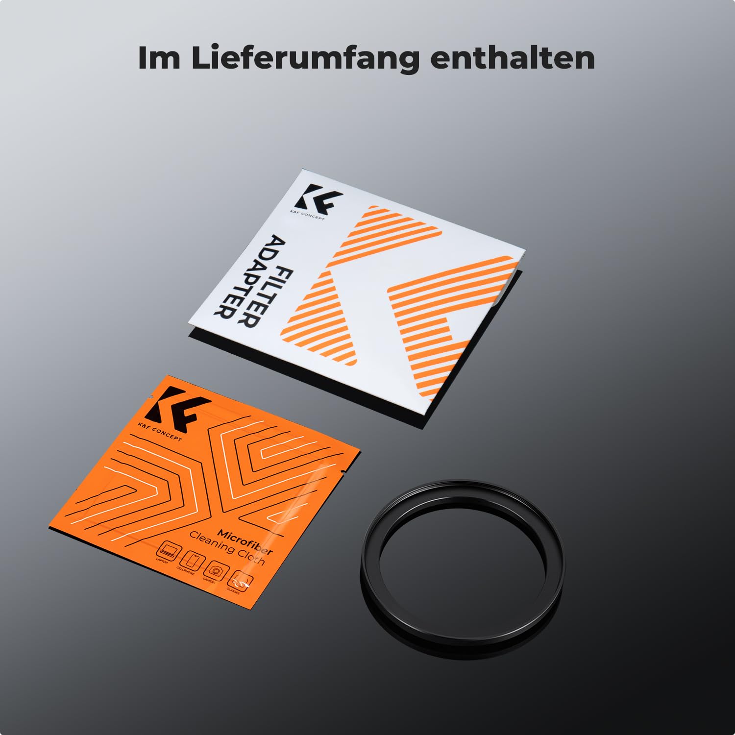 K&F CONCEPT Step Up Ring Filter-Adapterring 72-82mm,Objektiv-Adapterring für Filter aus Aluminium-Legierung in Flugzeugqualität