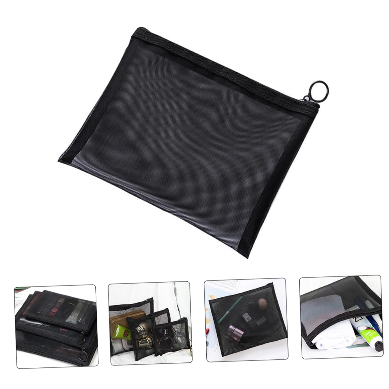 DOITOOL 10pezzi Borsa Cosmetica Rete Da Organizer Per Toilette e Viaggio Pratica Pochette Per Cosmetici e Necessità Personali Design Elegante e Leggero