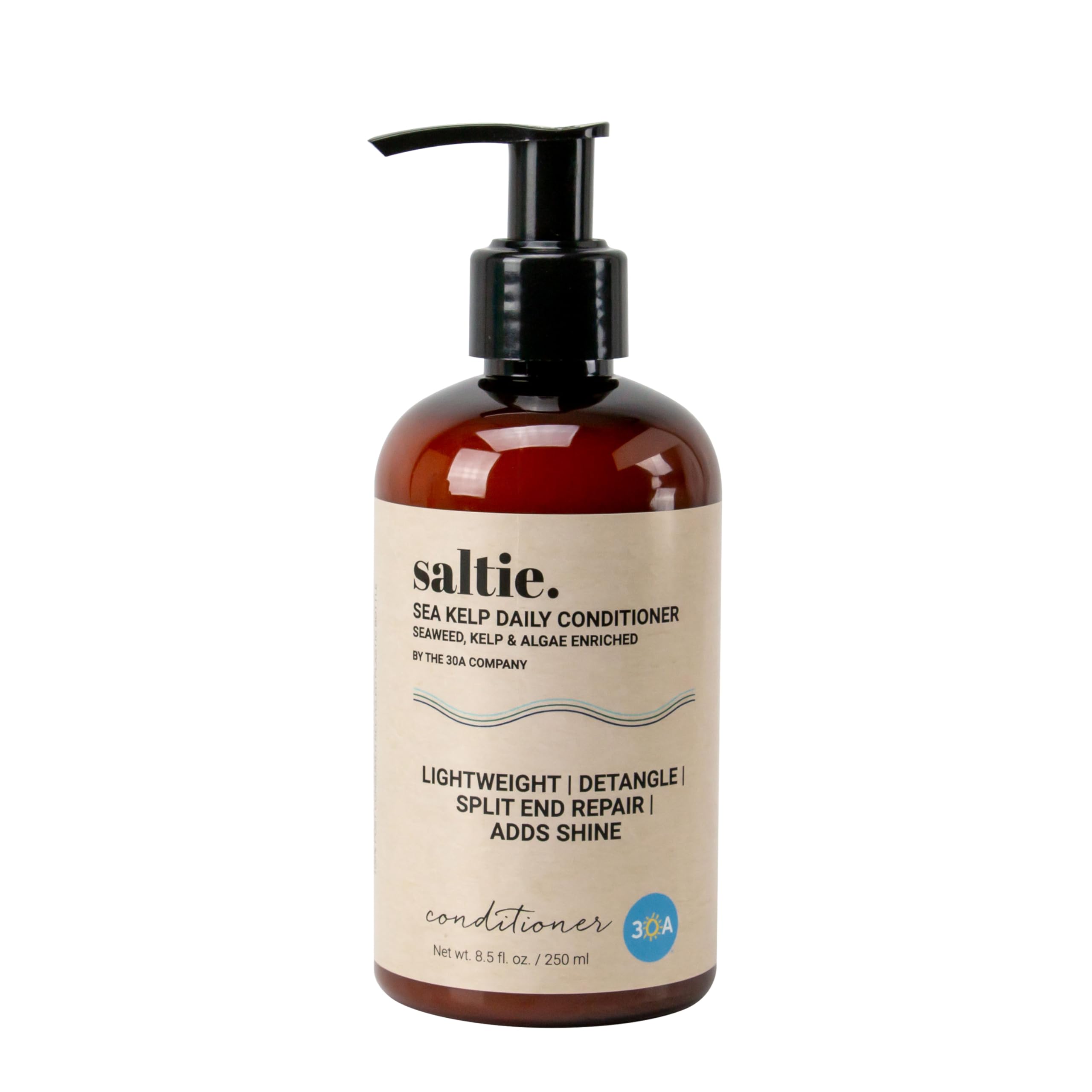 Saltie Daily Hair Detangle Conditioner I Nourish with Sea Weed, Kelp & Algae I Lightweight, detangle, repair split ends, adds shine for radiant hair. (8.5 fl. Oz /250ml)