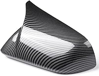 Vista 7 de LEXLEY Cubiertas de espejo de puerta de fibra de carbono, tapa de espejo retrovisor estilo cuerno para Ford 2015-2026 Mustang GT/GT