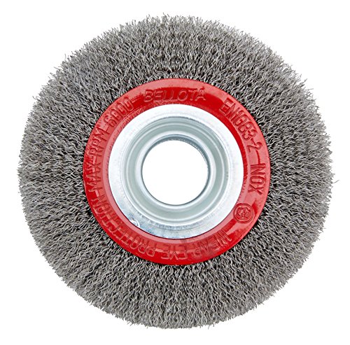 Bellota 50810-15025l - Cepillo industrial circular de acero inoxidable, 25 mm longitud y diámetro de 150 mm, eliminar óxidos, pinturas y rebabas
